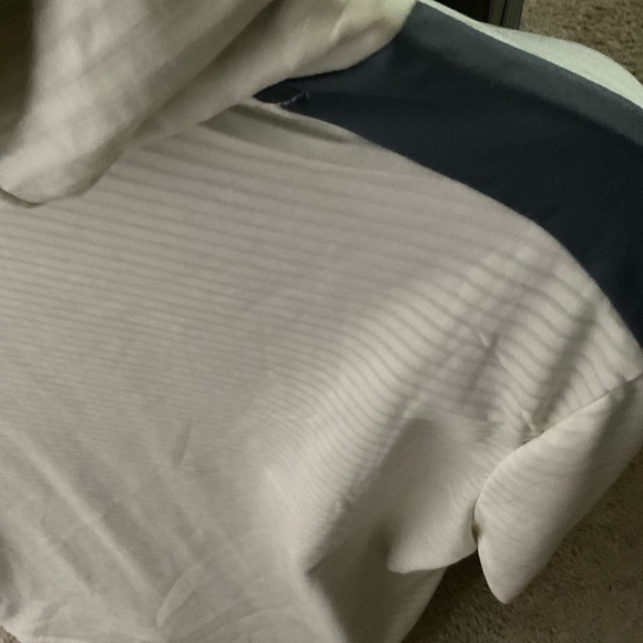 Mens used size XL ASICS white grey pullover hoodie long sleeve running Pre own - Picture 7 of 7